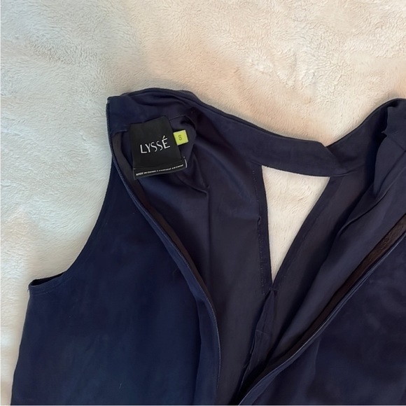 Lysse Faux Suede Navy Cutout Dress‎ - Picture 3 of 8
